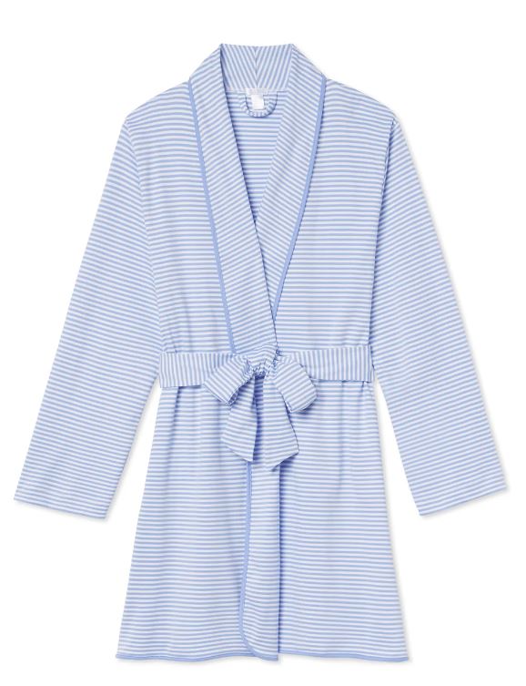 Pima Short Robe in Hydrangea