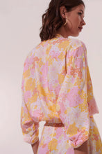 Load image into Gallery viewer, Azia V Neck Yellow Flower Mix Shirt