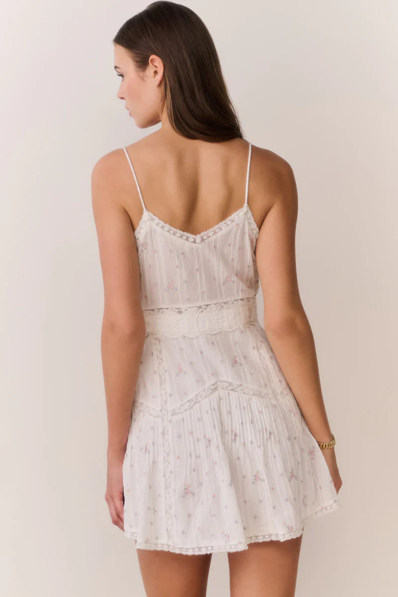 Sibelle Floral Embroidered Cotton Mini Dress