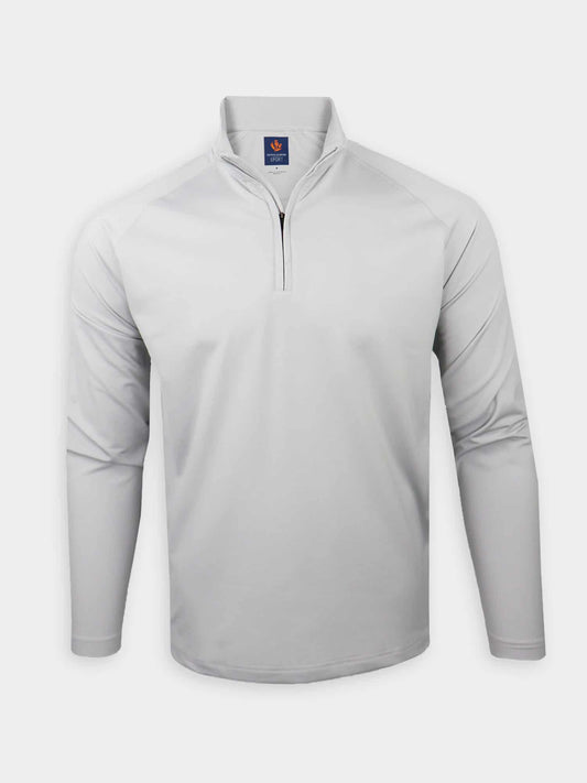 Alex LS Solid 1/4 Zip Pullover Granite