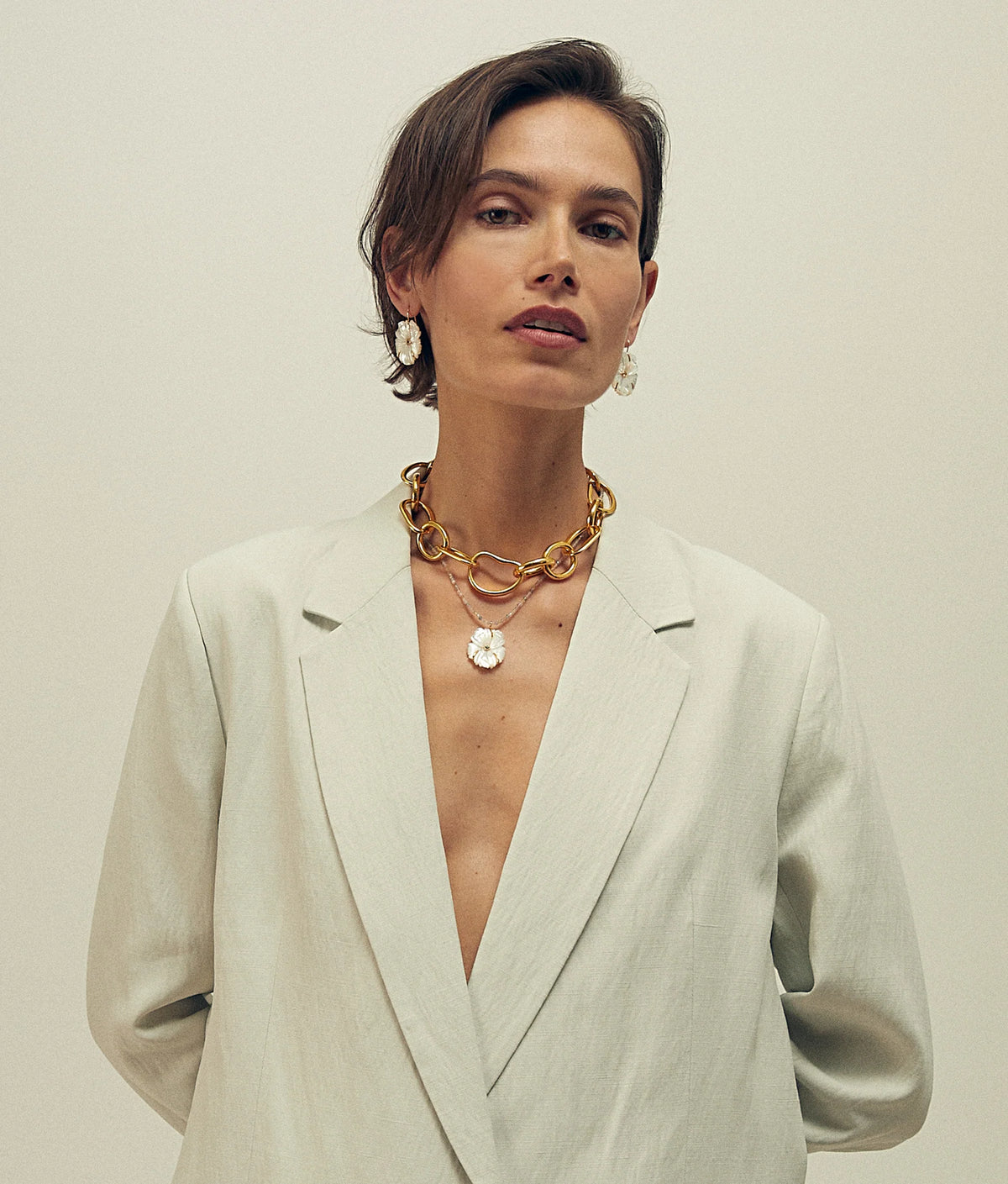New Bloom Necklace in Mist