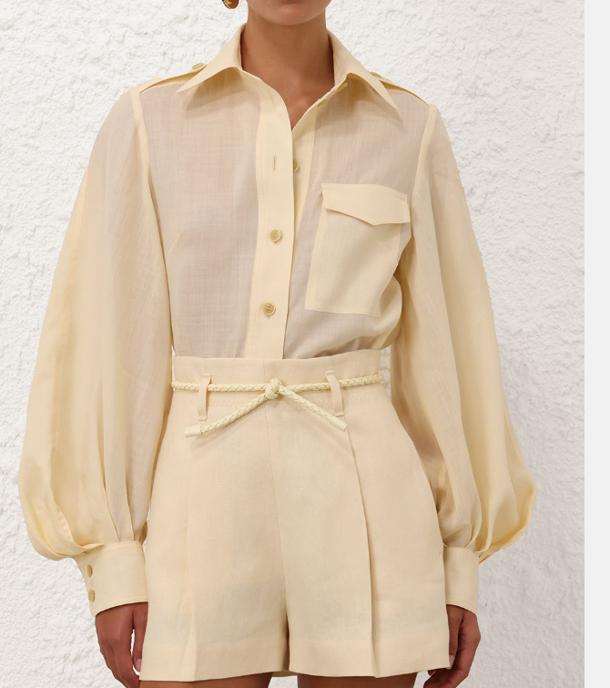 Utility Shirt in Lemon