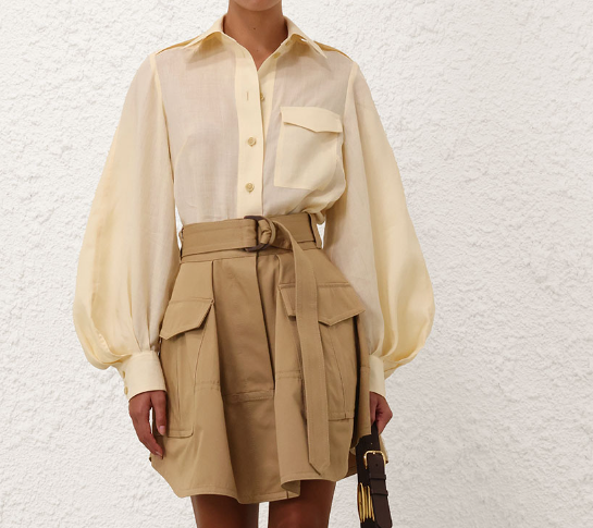 Utility Shirt in Lemon