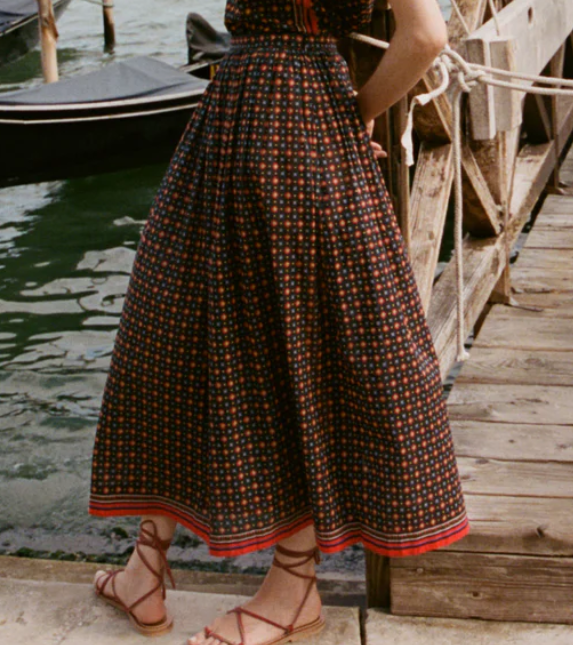 Maricette Skirt Noir Montmartre Foulard