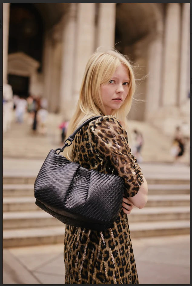 Savannah Bag in Black Braided Luxe