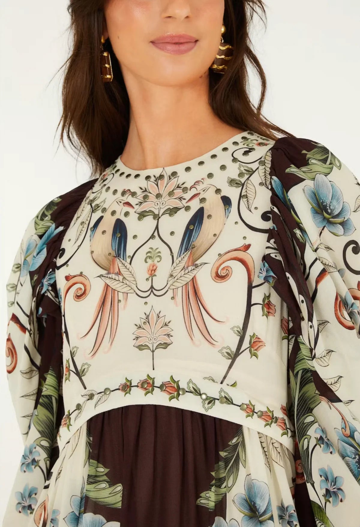 Millenia Off-White Long Sleeve Mini Dress