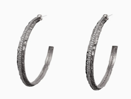 Egy Crystal Thin Hoops 1.5"