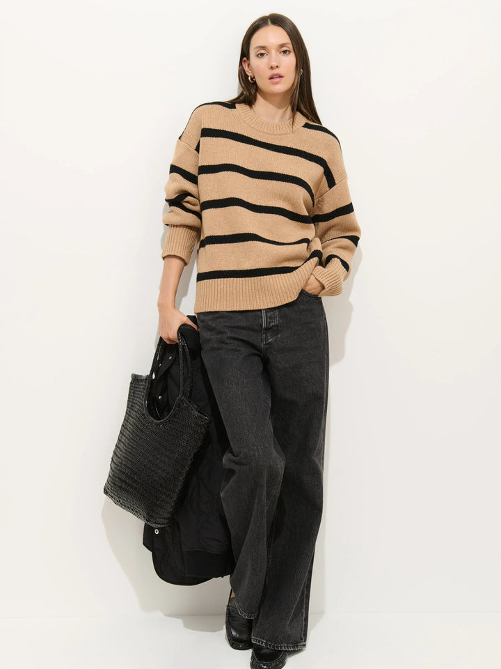 Nottinghill Sweater in Stripe Caramel and Black