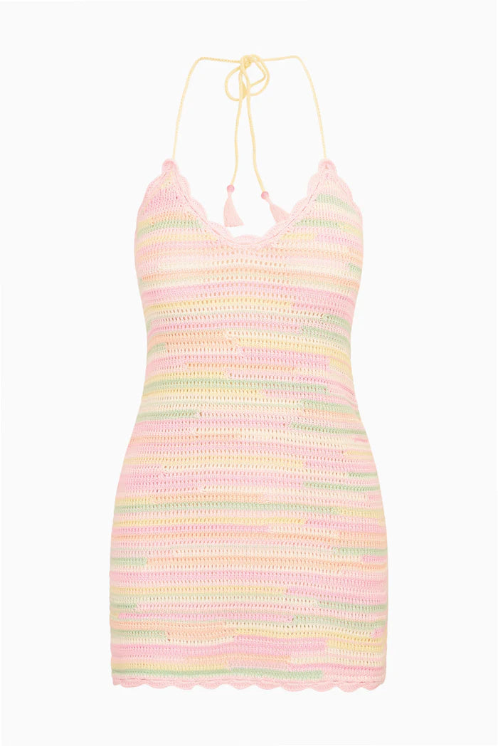 Zoa Cotton Crochet Mini Dress
