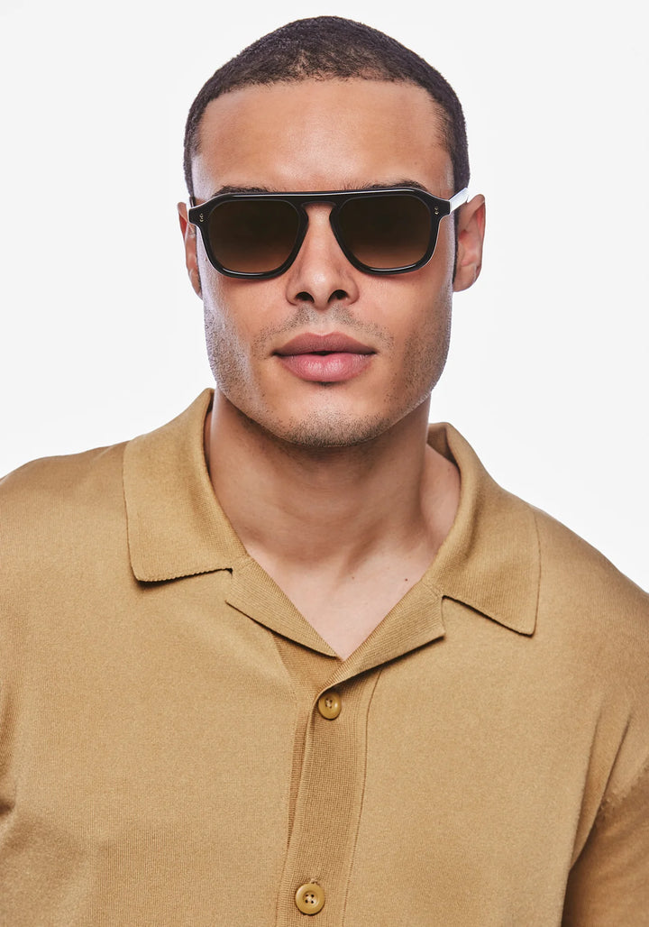 Zander Sunglasses in Black Tea