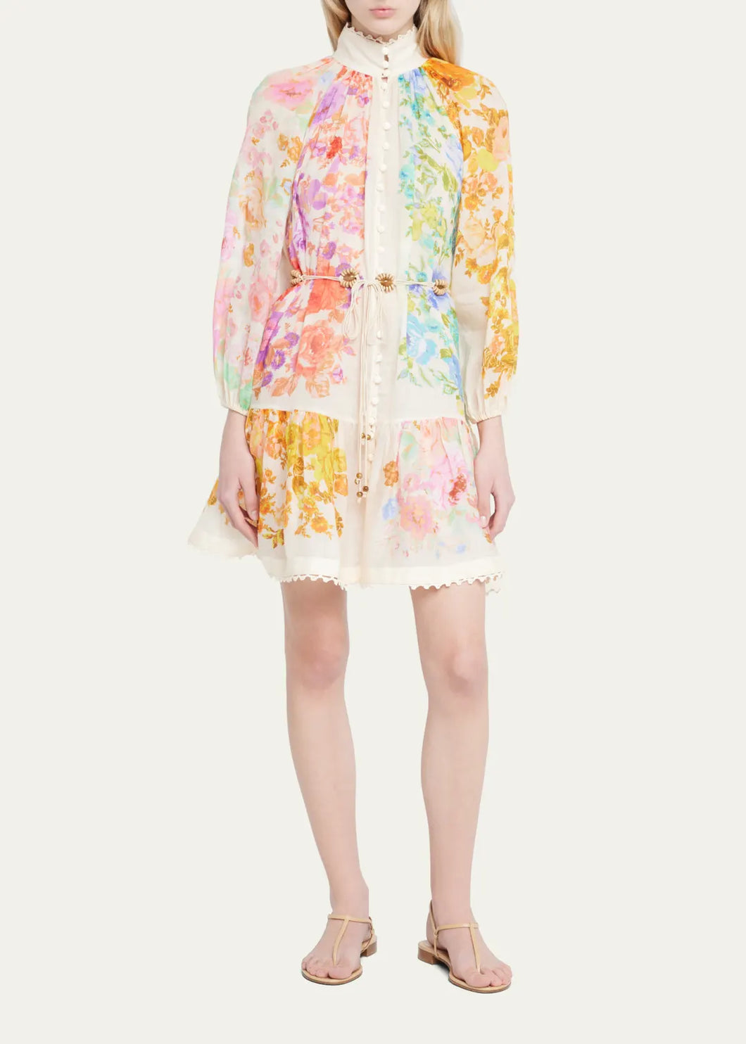 Raie Lantern Mini Dress