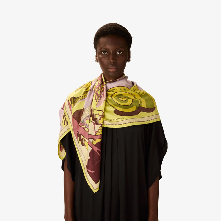 Carre 100 Jardin Anise Square Scarf