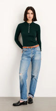 Load image into Gallery viewer, Amanda Polo in Cotton Cashmere Hunter Green