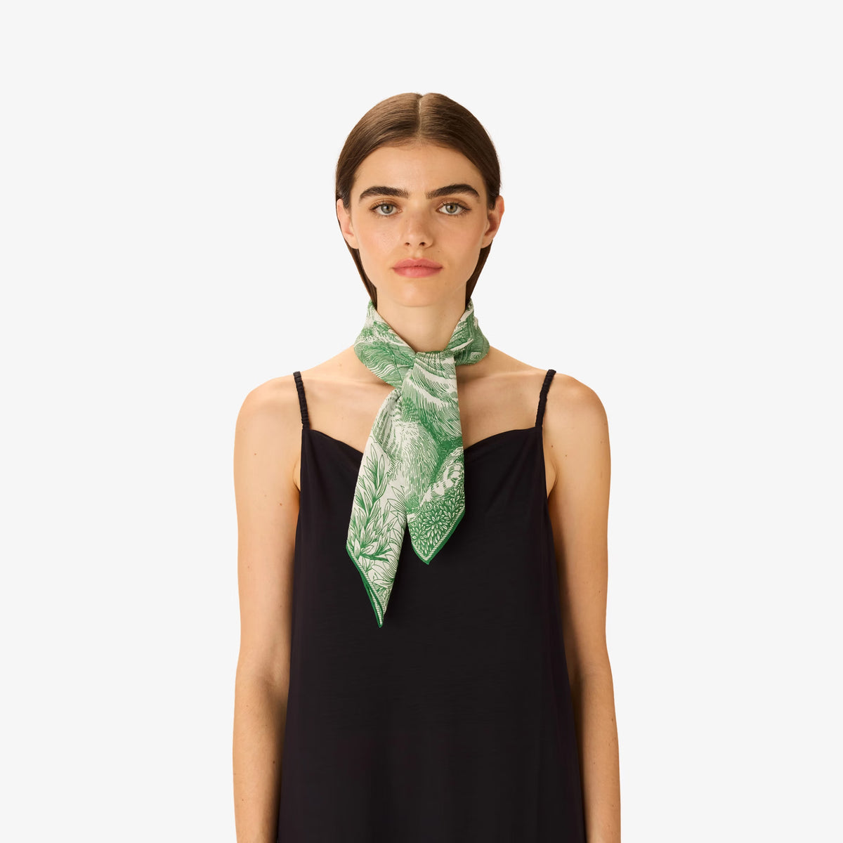 Carre 65 Piranesi Green Square Scarf