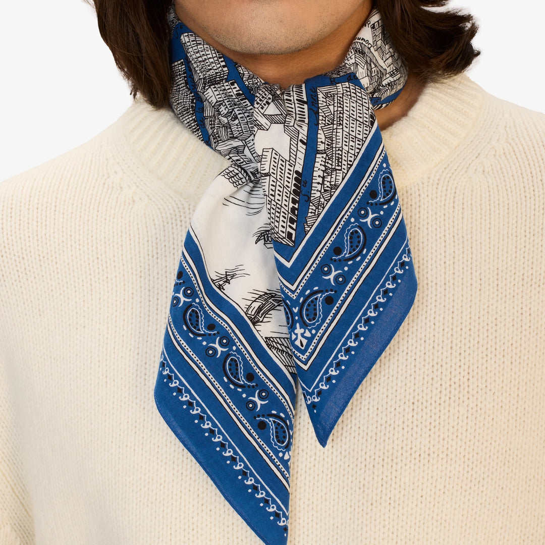 Blue Louvre Scarf Square 65