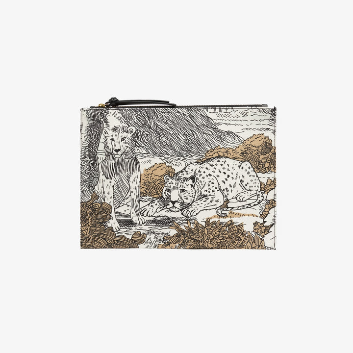 Histoire Pochette in Black Ecru & Gold