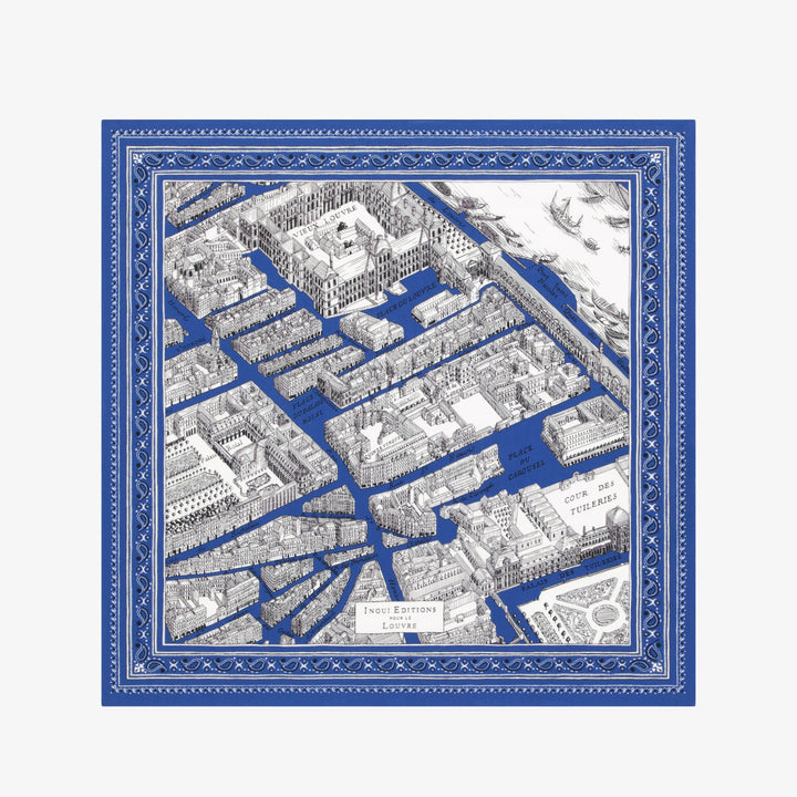 Blue Louvre Scarf Square 65