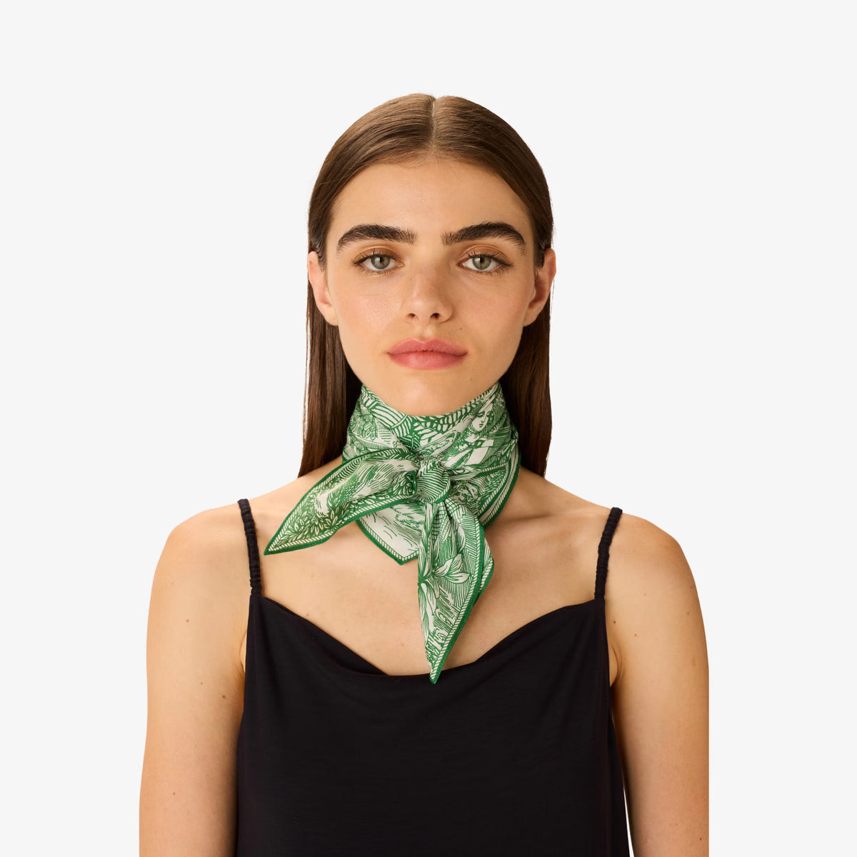 Carre 65 Piranesi Green Square Scarf