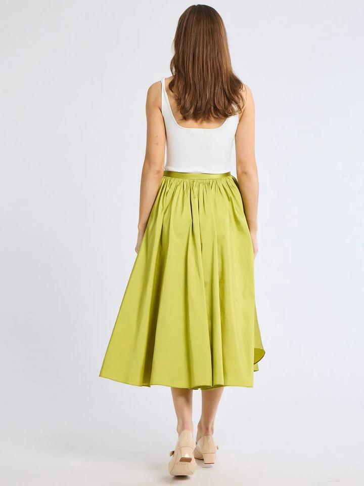 Ayla Skirt Chartreuse Taffeta