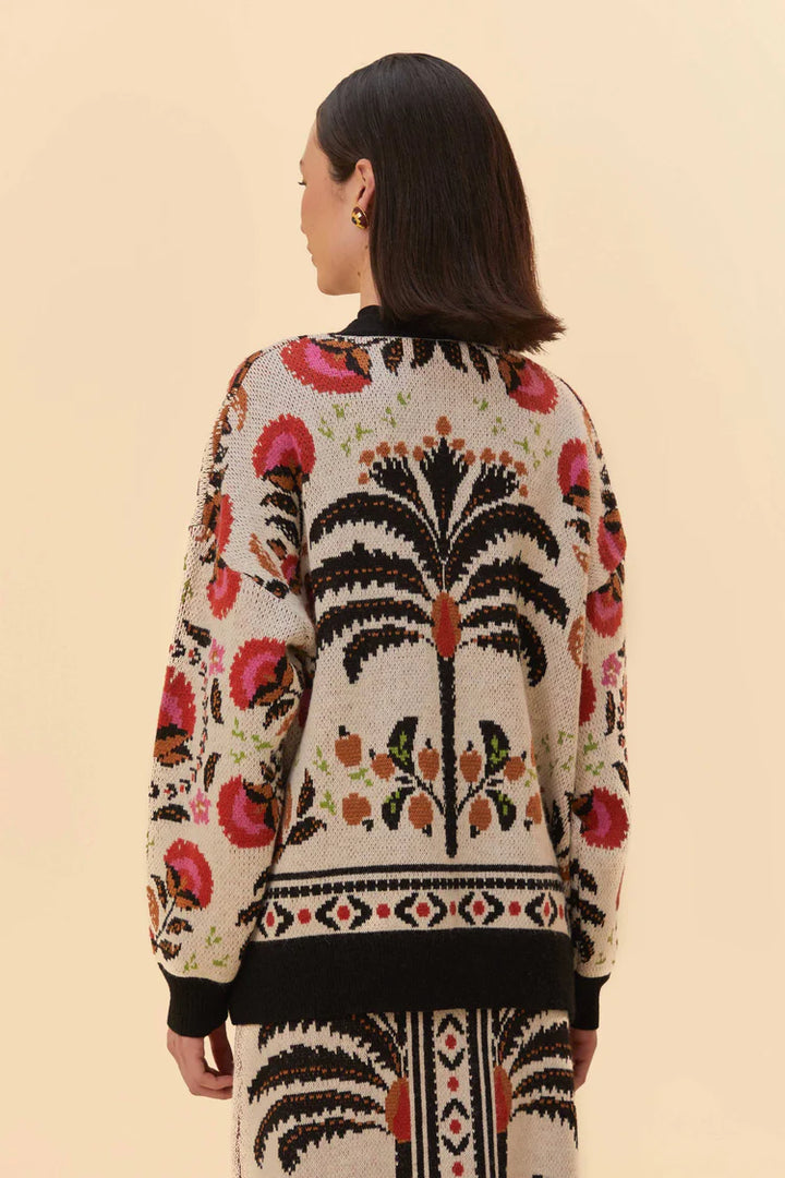 Palms Paradise Sand Knit Cardigan