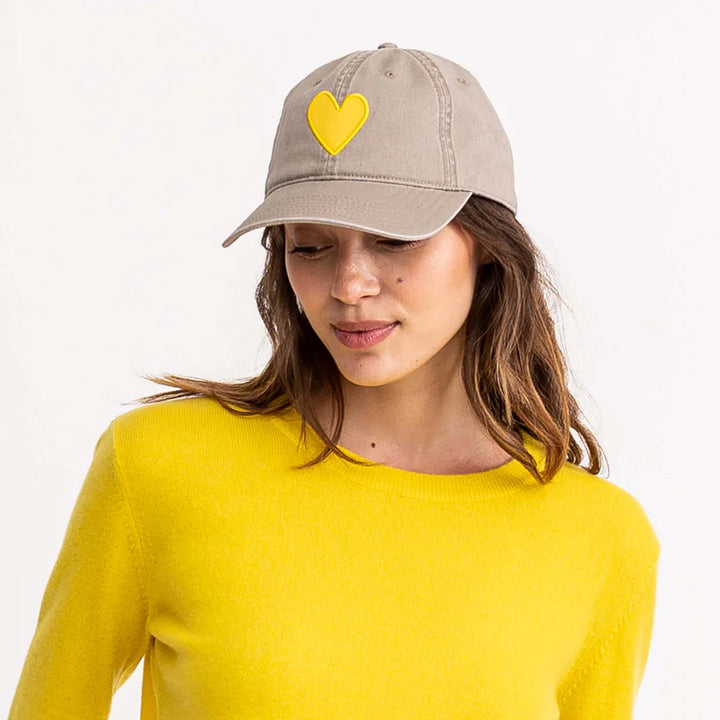 Imperfect Heart Baseball Hat in Sand & Sun