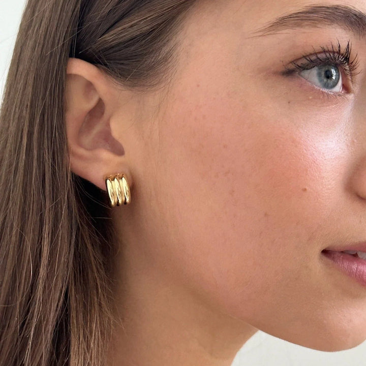Allegra 1/2" Gold Hoops