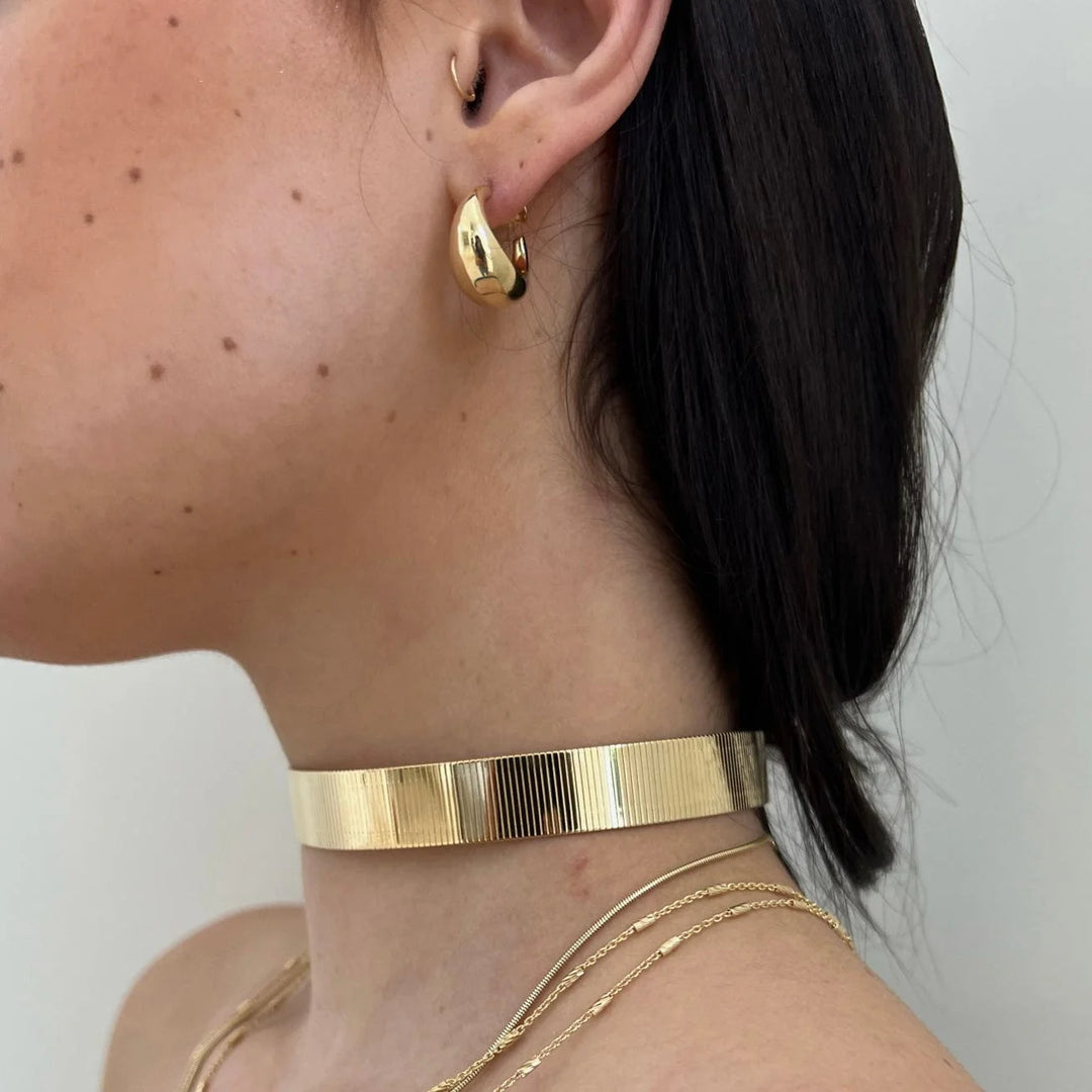 Shira 1/2" Gold Hoops