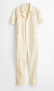 Short Sleeve Jumpsuit in Oatmilk