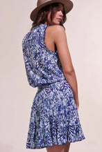 Load image into Gallery viewer, Clara V Neck Mini Dress in Navy Tropical