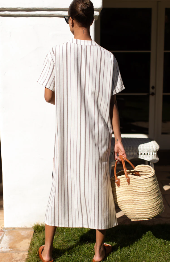 Seville Stripe Walnut Caftan