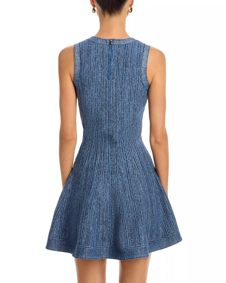 Shelby Pinstripe Knit Flare Dress