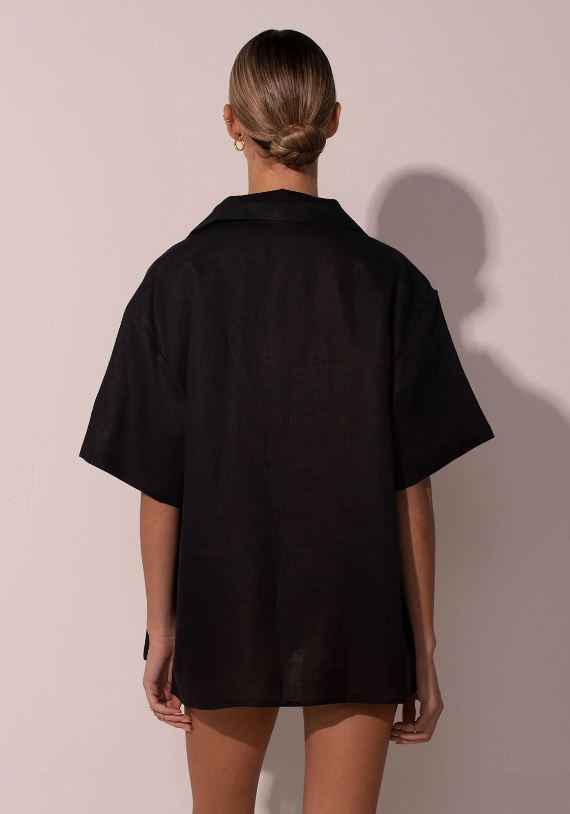 The Aesthetic Icon Black Maxi Shirt