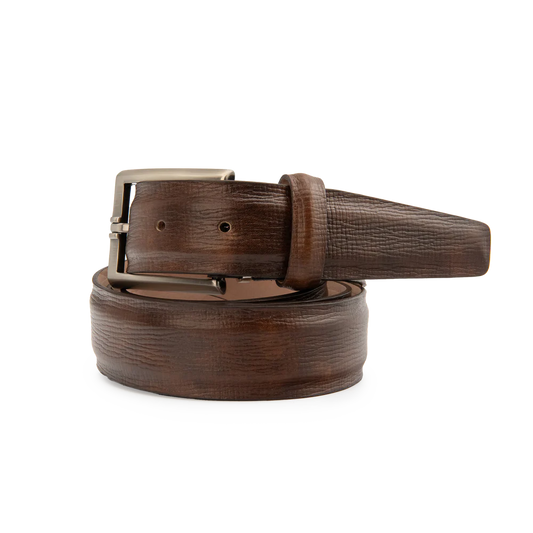 L.E.N. Textured Marble Calf 35MM Belt