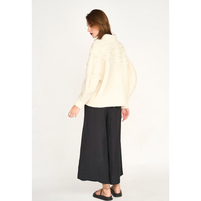 Cusco Croissant Cardigan in Ivory