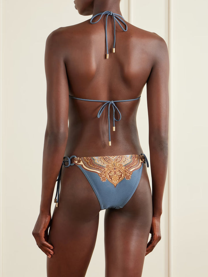 Mahon Ring Tri Bikini in Blue Paisley