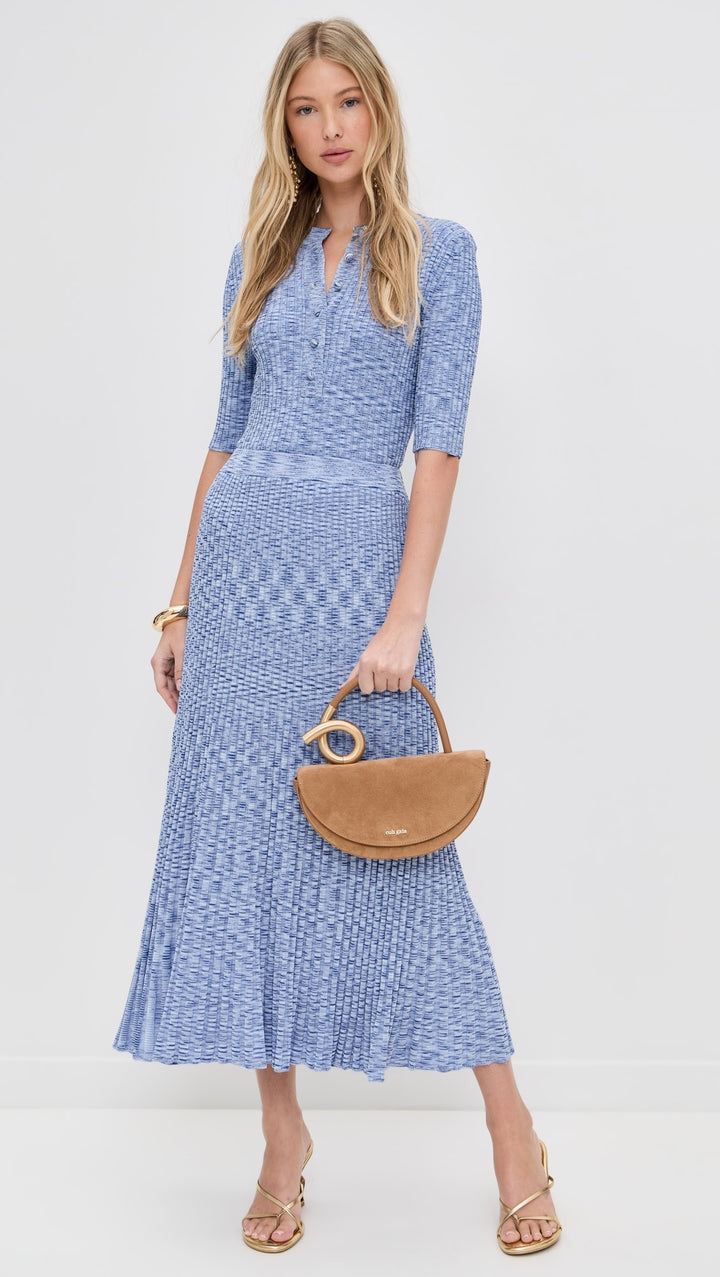 Mouline Midi Skirt in Blue Multi