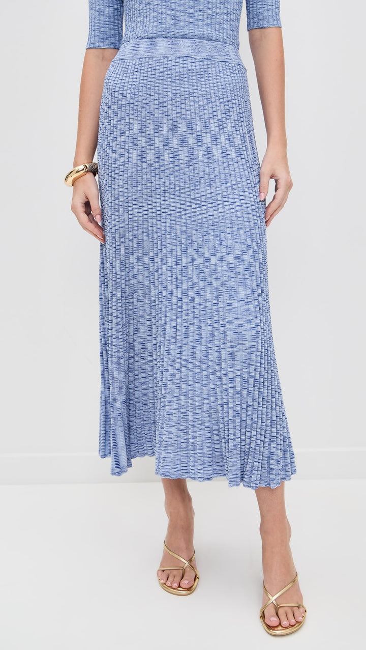 Mouline Midi Skirt in Blue Multi