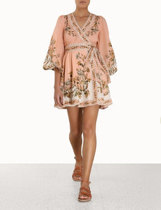 Chintz Wrap Mini Dress