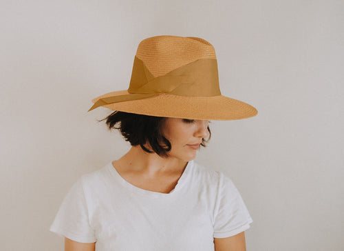Freya Gardenia Hat in Butterscotch
