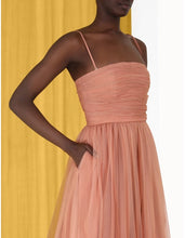 Load image into Gallery viewer, Tulle Strapless Midi Dress