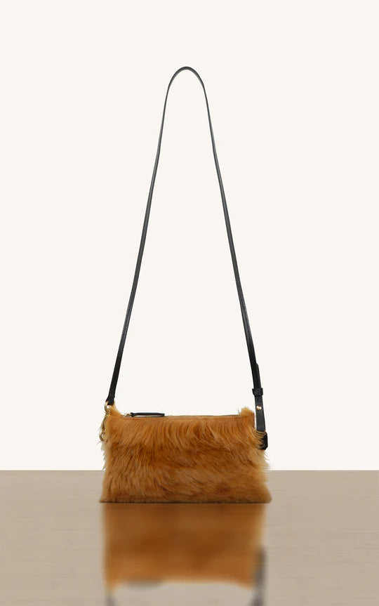 Amelie Leather Pouch Bag in Fur