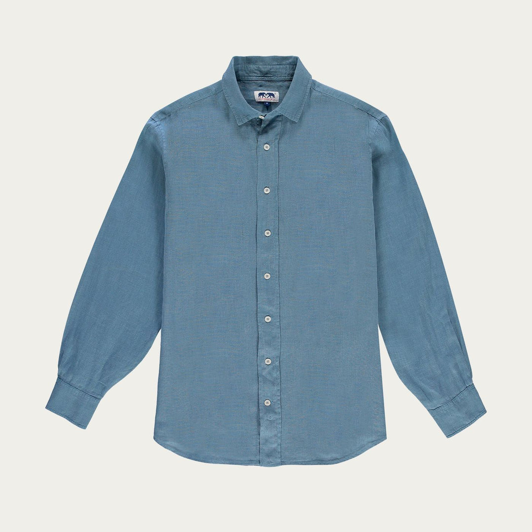 Abaco linen shirt in French Blue