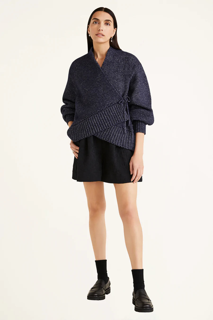 Echo Knit sweater in Navy