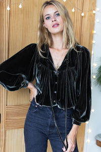 Poet Velvet Blouse