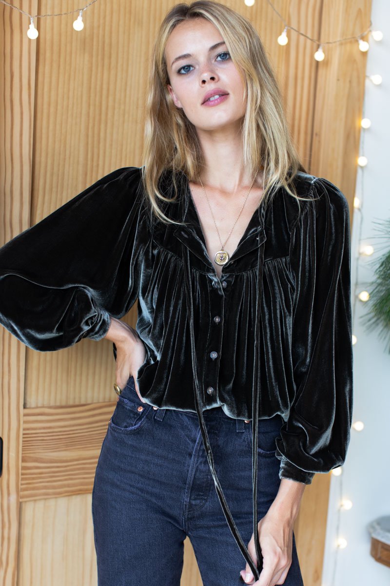 Poet Velvet Blouse