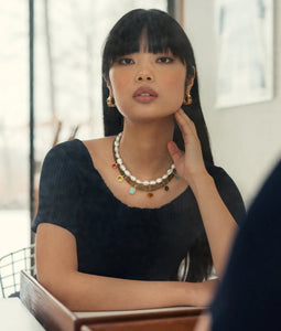 Piet Hoop Earrings in Sunset