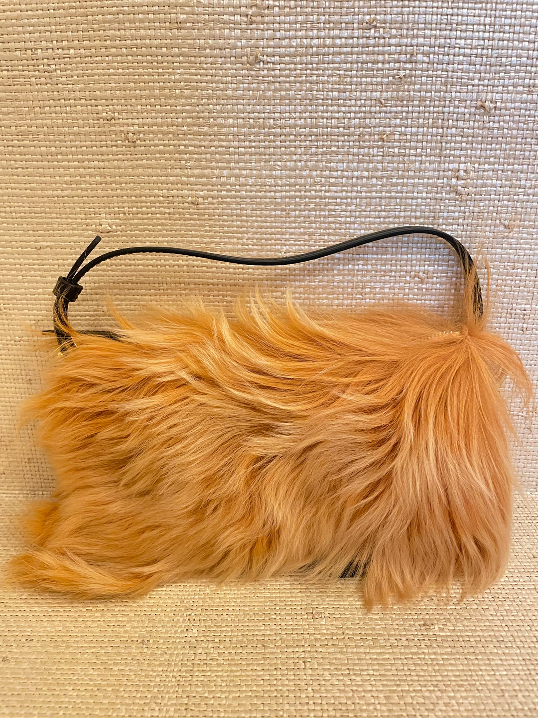 Amelie Leather Pouch Bag in Fur