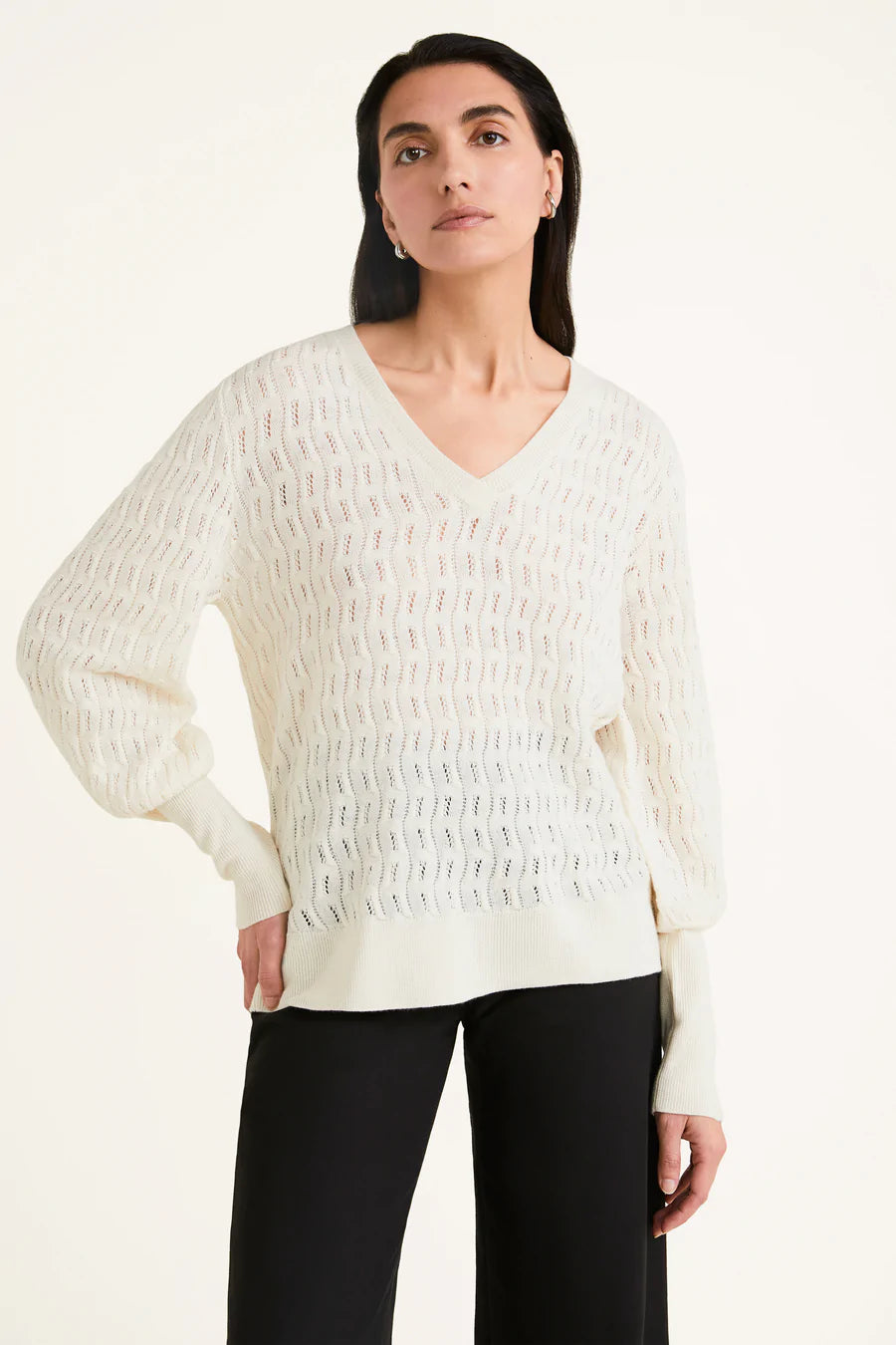 Jensen Knit Top in Ivory