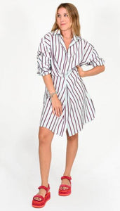 Lilli Shirt Dress Patchwork Stripe Saltwater