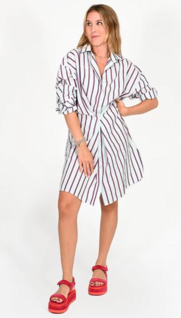 Lilli Shirt Dress Patchwork Stripe Saltwater